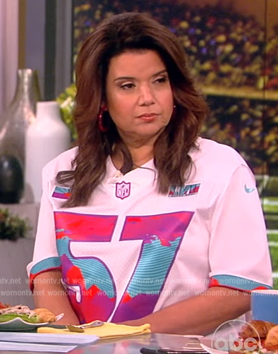 Ana’s 57 Super Bowl jersey on The View
