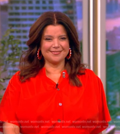 Ana's red shirtdress on The View
