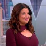 Ana’s burgundy cutout top on The View