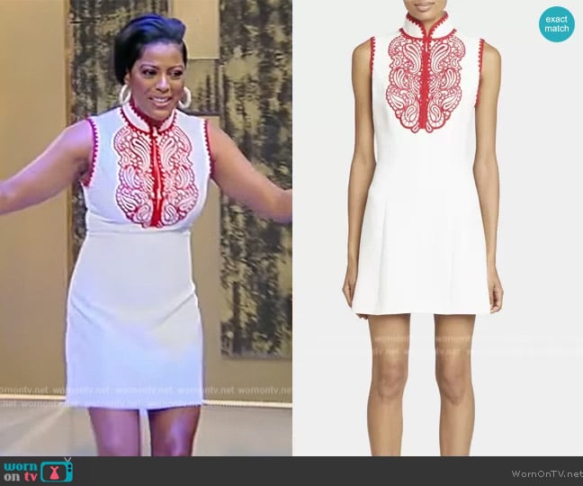 Andrew Gn Paisley-Embroidered Mini Dress worn by Tamron Hall on Tamron Hall Show