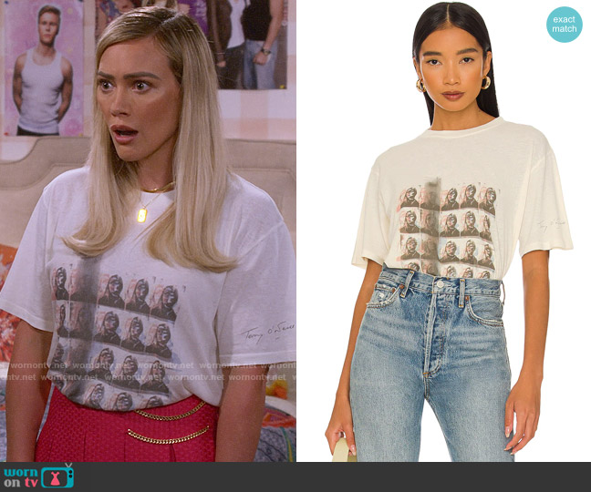 Anine Bing Hudson Tee AB X To X BB Film worn by Sophie (Hilary Duff) on How I Met Your Father