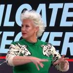 Anne Burrell’s green leopard sweater on Good Morning America