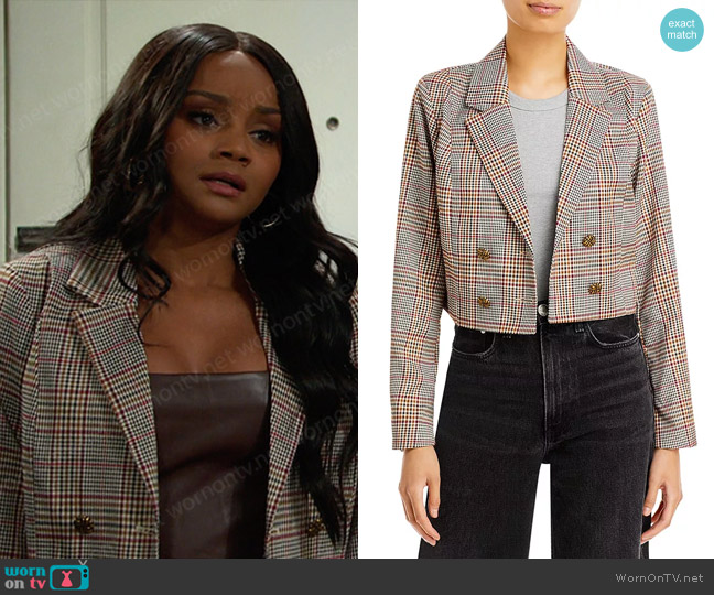 WornOnTV: Chanel’s plaid cropped blazer on Days of our Lives | Raven ...