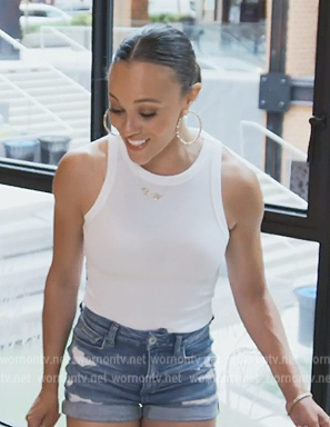 Ashley's white tank top on The Real Housewives of Potomac