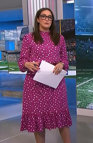 Savannah’s pink heart print dress on NBC News Daily