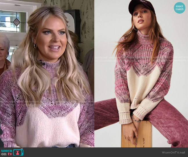 Ba&Sh Donel Sweater worn by Catherine Belknap on Today