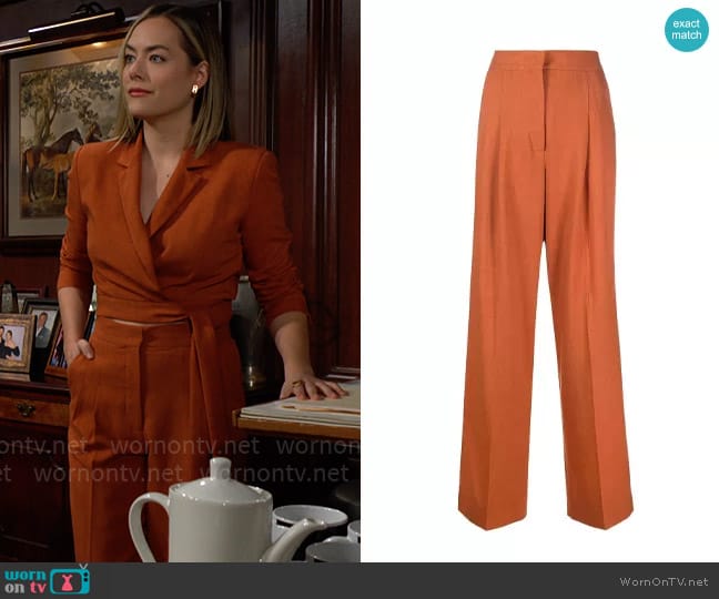 ba&sh Edwin Pants worn by Hope Logan (Annika Noelle) on The Bold and the Beautiful