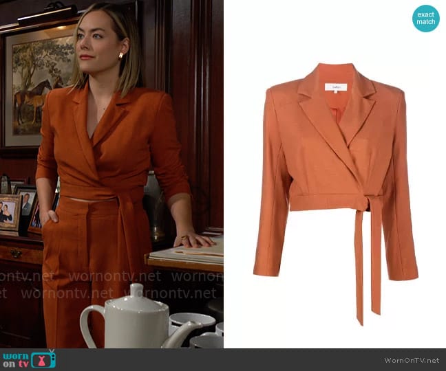 ba&sh Esta Blazer worn by Hope Logan (Annika Noelle) on The Bold and the Beautiful