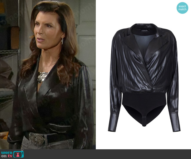 Bcbgmaxazria Elvera Coated Shirt worn by Sheila Carter (Kimberlin Brown) on The Bold and the Beautiful