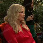 Brooke’s red blouse on The Bold and the Beautiful