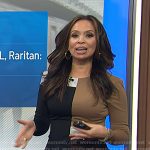 Adelle’s black and brown colorblock dress on Today