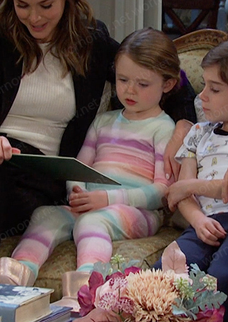 Charlotte’s striped pajamas on Days of our Lives