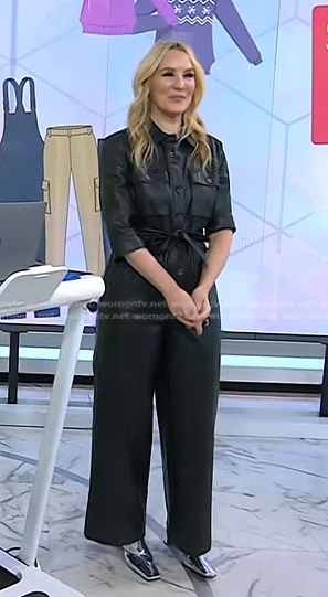 Chassie’s black leather jumpsuit on Today
