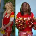 Amanda and Sheryl’s Chief’s top and leggings on The Talk