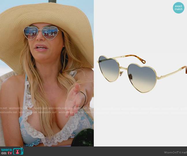 Chloe Heart Metal Sunglasses worn by Adriana de Moura (Adriana de Moura) on The Real Housewives of Miami