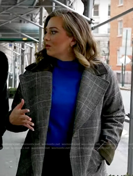 Christina Ruffini’s plaid coat on CBS Mornings