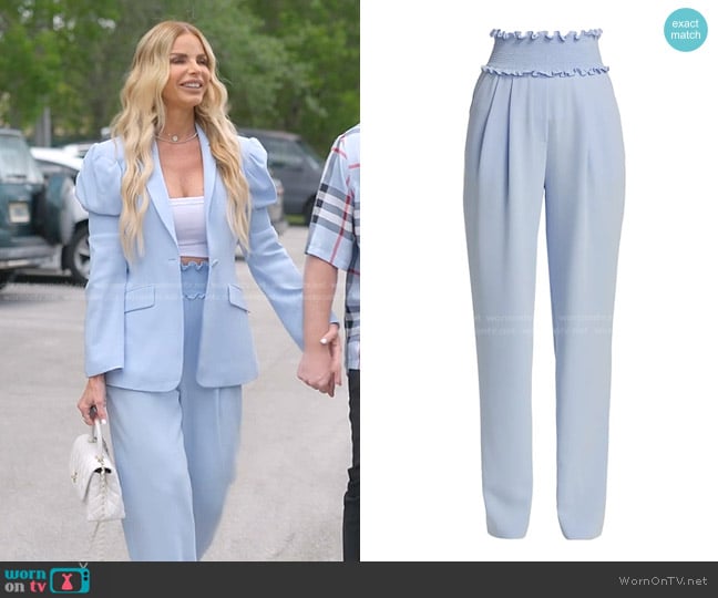 Cinq a Sept Jessi Smock-waist Pants worn by Alexia Echevarria (Alexia Echevarria) on The Real Housewives of Miami