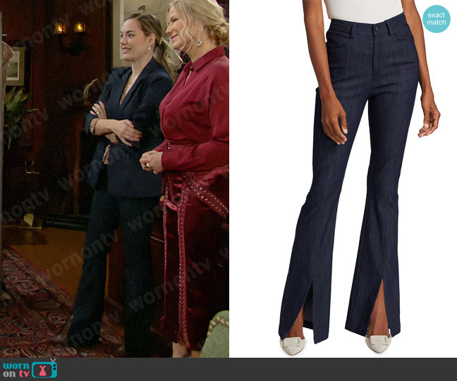 Cinq a Sept Shanis Pants in Indigo worn by Hope Logan (Annika Noelle) on The Bold and the Beautiful