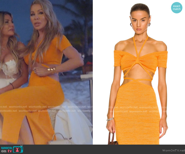 Cult Gaia Cessaly Knit Top worn by Lisa Hochstein (Lisa Hochstein) on The Real Housewives of Miami