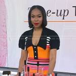 Danielle Cadet’s multicolor striped dress on Today