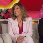 Daisy Fuentes’s light pink blazer and pants on The Talk