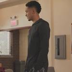 Damon’s black zig-zag print shorts on All American Homecoming