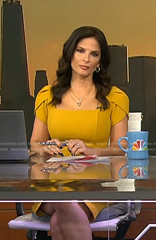 Darlene’s yellow square neck dress on Today