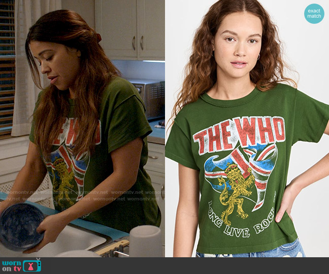 Daydreamer The Who Tee in Garden Green worn by Nell Serrano (Gina Rodriguez) on Not Dead Yet