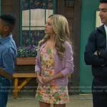 Destiny’s floral mini dress on Bunkd