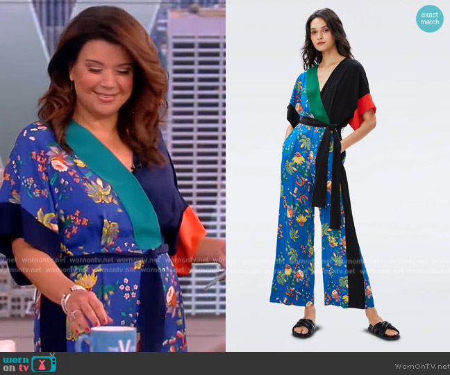 WornOnTV: Ana’s contrast floral jumpsuit on The View | Ana Navarro ...