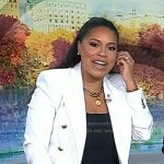 Sheinelle’s white double breasted blazer on Today