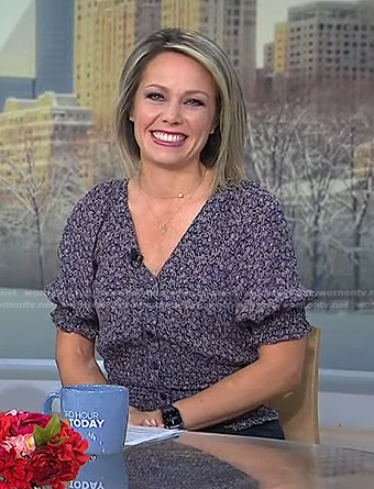 Dylan's floral smocked blouse on Today