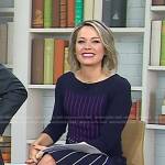 Dylan’s navy striped knit dress on Today