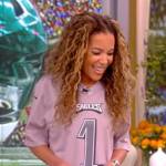 Sunny’s gray Eagles jersey on The View