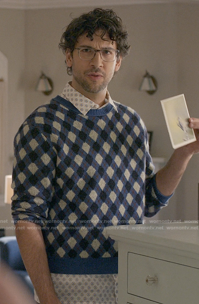 Edward's blue checked sweater on Not Dead Yet
