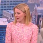 Elizabeth Banks’ pink tweed top and skirt on The View