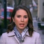 Elizabeth Schulze’s light grey coat on Good Morning America