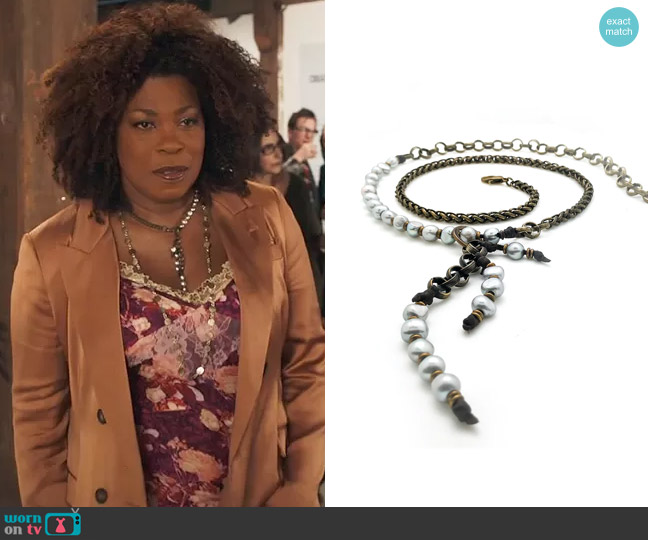 Embrazio Coco Necklace worn by Viola Marsette (Lorraine Toussaint) on The Equalizer