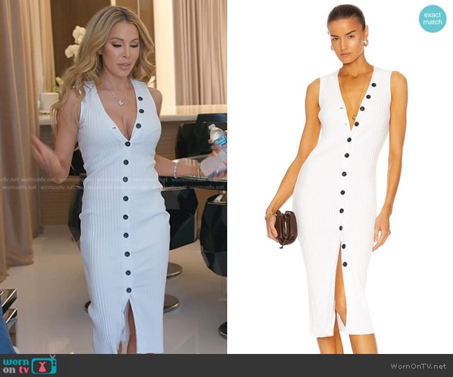 Enza Costa Rib Sweater Knit Sleeveless Cardigan Dress worn by Lisa Hochstein (Lisa Hochstein) on The Real Housewives of Miami