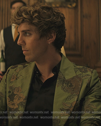 Adam's green floral print blazer on You
