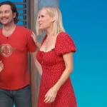 Erin Hudson’s red polka dot dress on Access Hollywood