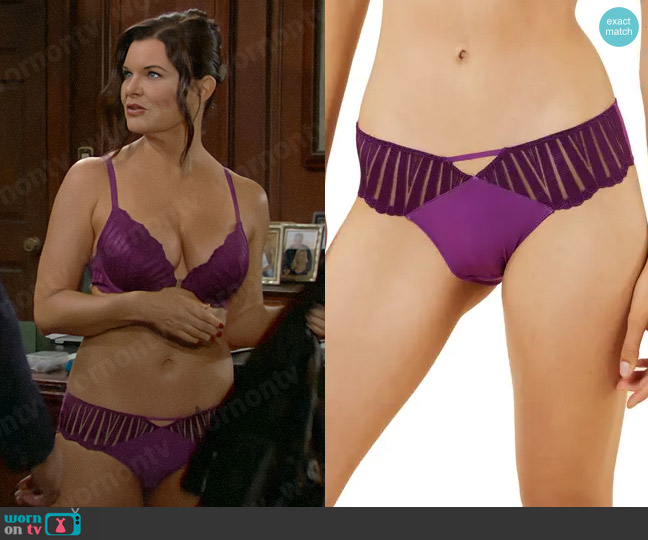 Etam Exquise Embroidered Cutout Briefs worn by Katie Logan (Heather Tom) on The Bold and the Beautiful