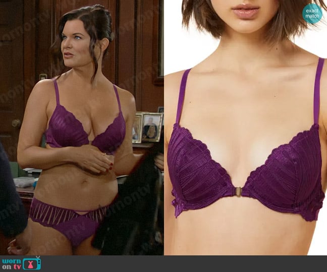 Etam Exquise Underwire Plunge Bra worn by Katie Logan (Heather Tom) on The Bold and the Beautiful