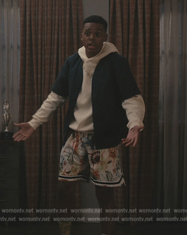 Will’s floral print shorts on Bel-Air