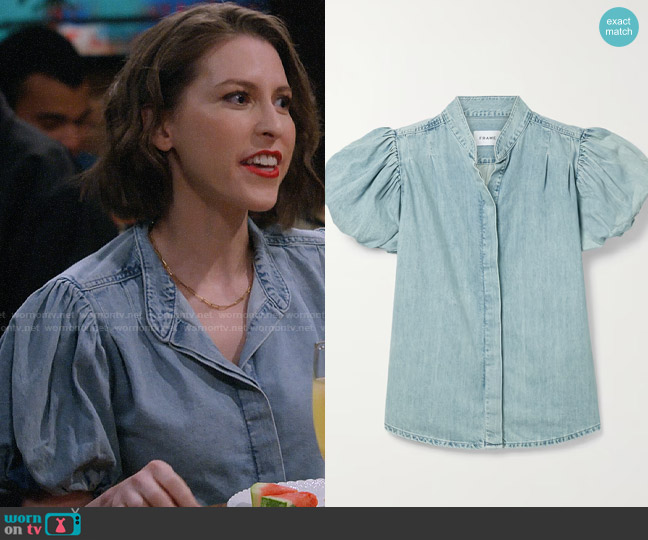 Frame Denim Top worn by Deirdre (Eden Sher) on How I Met Your Father