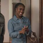 Gabrielle’s denim mini dress on All American Homecoming