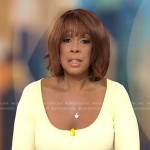 Gayle King’s lemon yellow dress on CBS Mornings