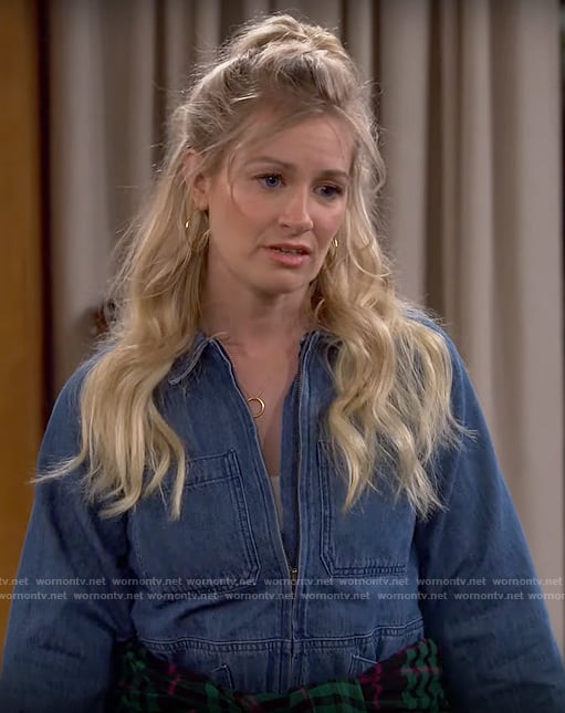 WornOnTV: Gemma's denim jumpsuit on The Neighborhood