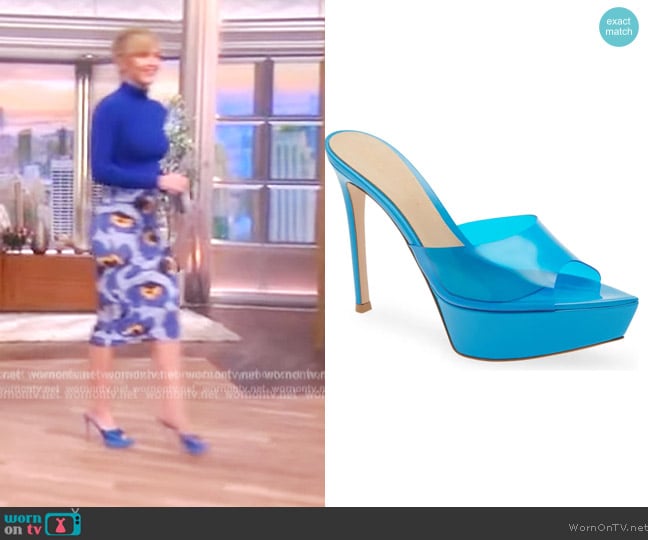 Gianvito Rossi Betty Platform Sandal worn by Sara Haines on The View