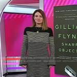 Gillian Flynn’s black striped sweater dress on Today